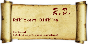 Rückert Diána névjegykártya